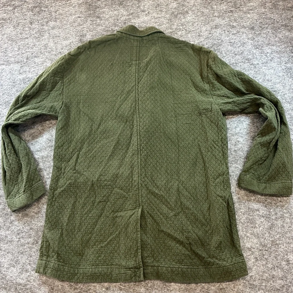 Madewell Thick Muslin Quilted Oversized Earthy Green 100% Cotton Blazer - Picture 2 of 4